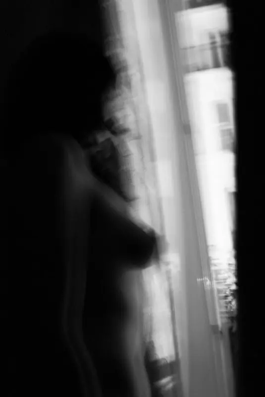 Blurred lines, figure by window | 2024