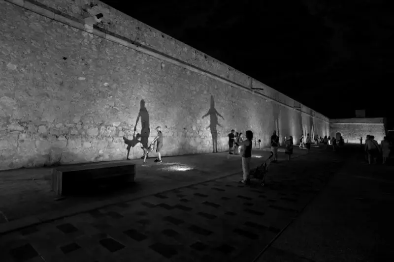 Shadow play on stone wall | 2015 | France