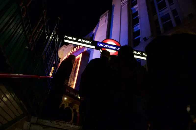 Underground sign at night | 2008 | London, UK